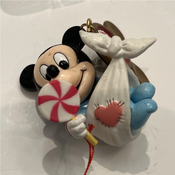VINTAGE Mickey Mouse “Bundle of Joy” Enesco Treasury of Christmas Ornament 1990s - Picture 4 of 16